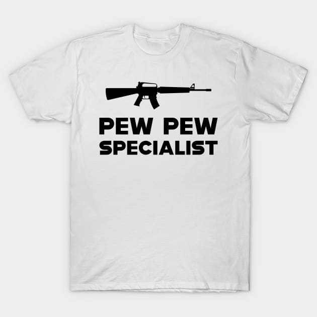 Airsoft - Pew Pew Specialist T-Shirt by KC Happy Shop